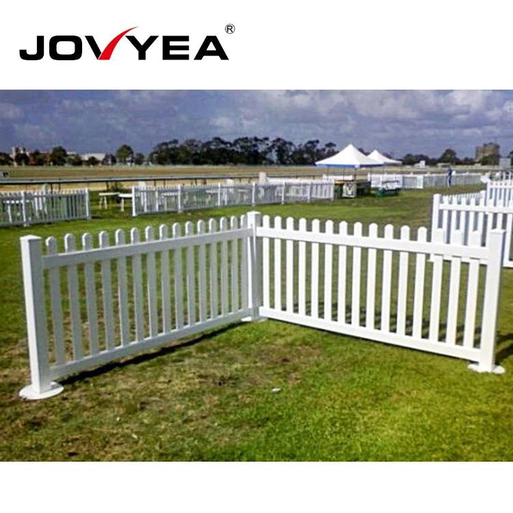 High Quality Road Pvc Picket Fence White Pressed Spear Top Tubular Steel Plastic Vinyl Garden Picket Fence