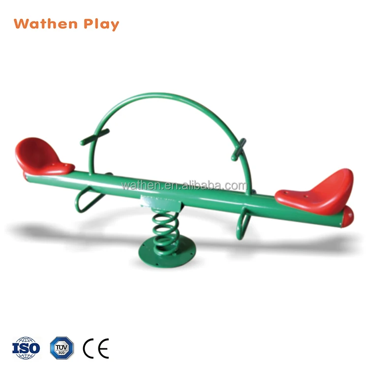 High Quality Children Metal Seesaw with Plastic Seat for Outdoor Playground