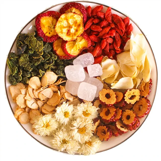 Wholesale Five Treasure Tea Chinese wolfberry and jujube health chrysanthemum Womb tea For Men fertility tea