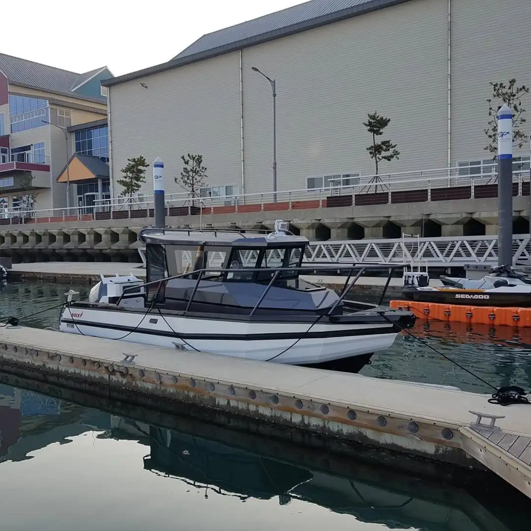 Gospel 25ft Cheap Yacht Outboard Motor Pontoon Hull Cuddy Cabin Aluminium Fishing Boats for Sale