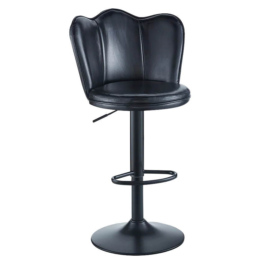 Simple Modern Grey Blue Green velvet PU leather Chairs Bar Stools High Chair Adjustable Swivel Height