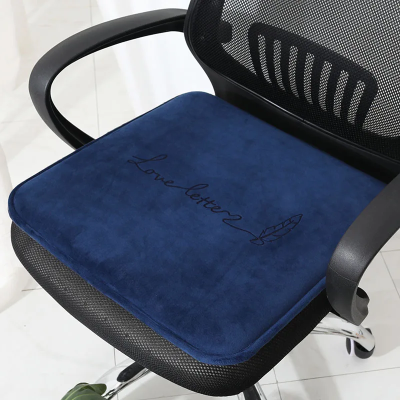 (Chakme)memory Foam Seat Cushion for Office Chair Velvet Desk Chair Pad Work Chair Cushions