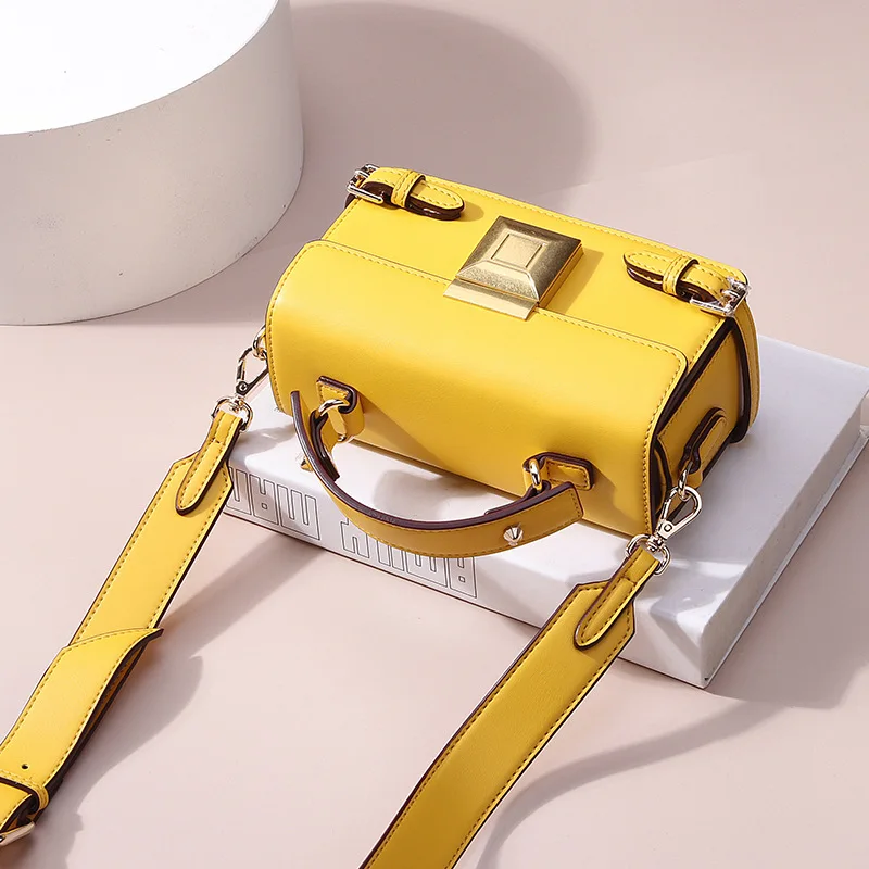 Genuine leather handbags for women luxury square handbag sling wholesales trendy shoulder cross custom small ladies hand bags