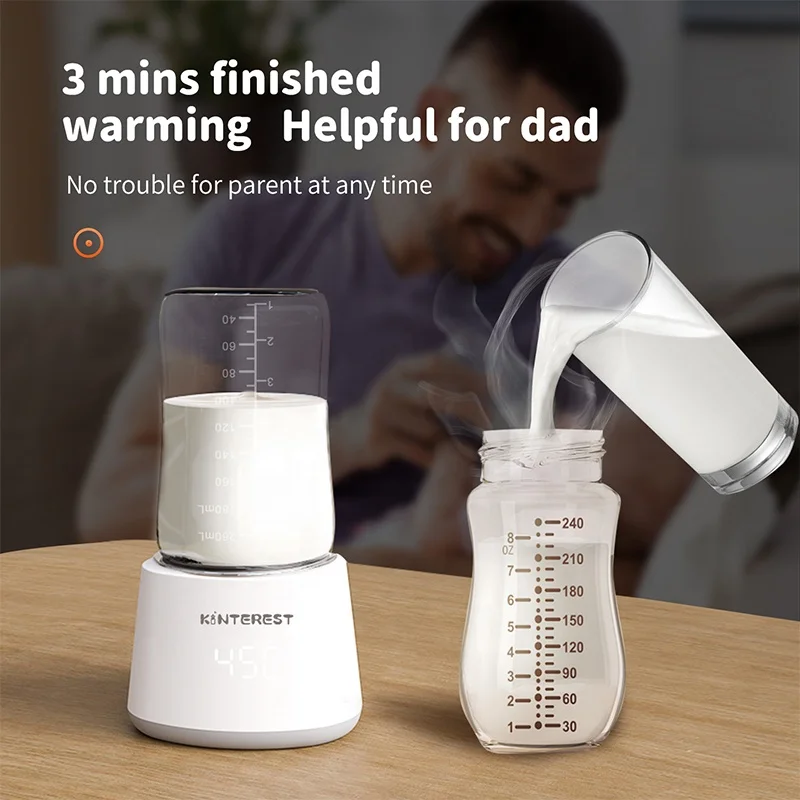Kinterest brand new release ODM baby products milk warmer portable battery wireless power baby bottle warmer baby