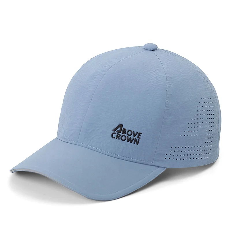 Custom Embroidery DRIP GLUE Logo Summer Lightweight Quick Drying Sun Hat Uv Protection Mesh Baseball Cap For Outdoor Sports