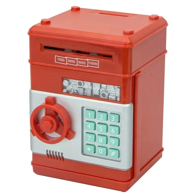 Wholesale Auto-Rolling Safe Money Box Electric ATM Password Piggy Bank Toys Money Boxes For Children
