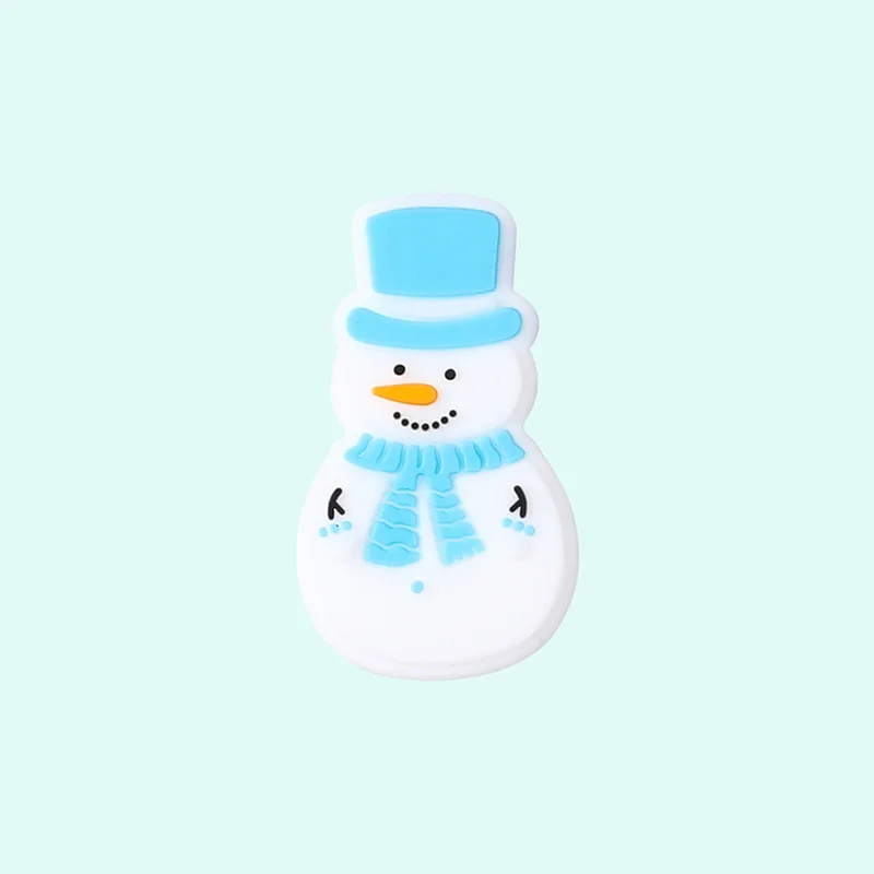 2024 Temu New Designer Silicone Focal Beads Christmas Snowman Beads For Pen Making Focal Beads For Christmas Gift
