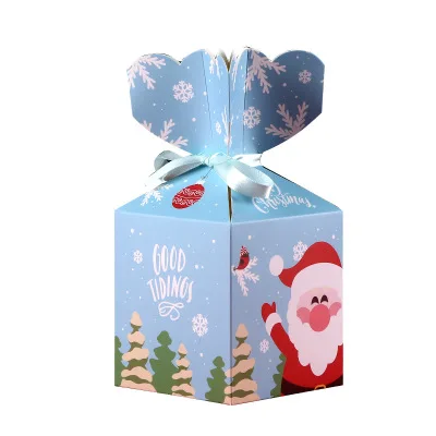 Logo Custom Cartoon Christmas Eve Apple boxes Christmas gift/candy paper boxes