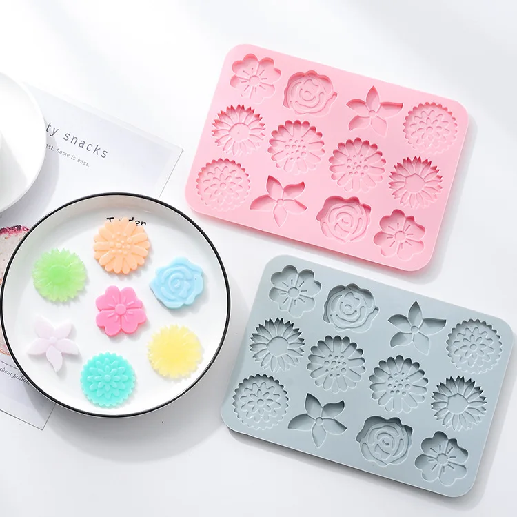 M4243 Cute Flower &  Marine Animals Cake Mold Decorative Tool Chocolate Mold
