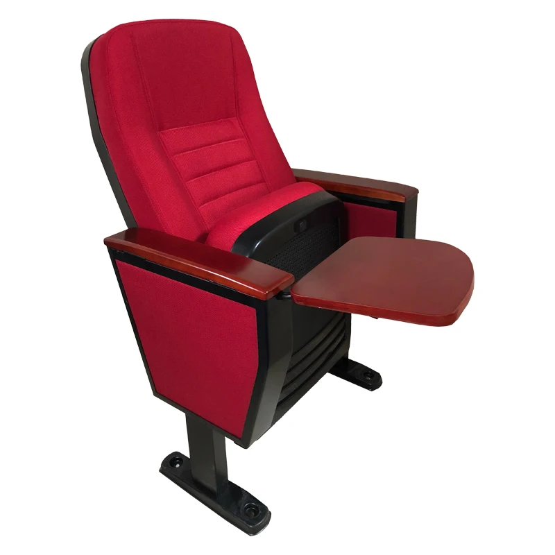 Best Price Solid Wood Auditorium Theatre Chair with Folding Writing Board Modern Design Foldable Armrests