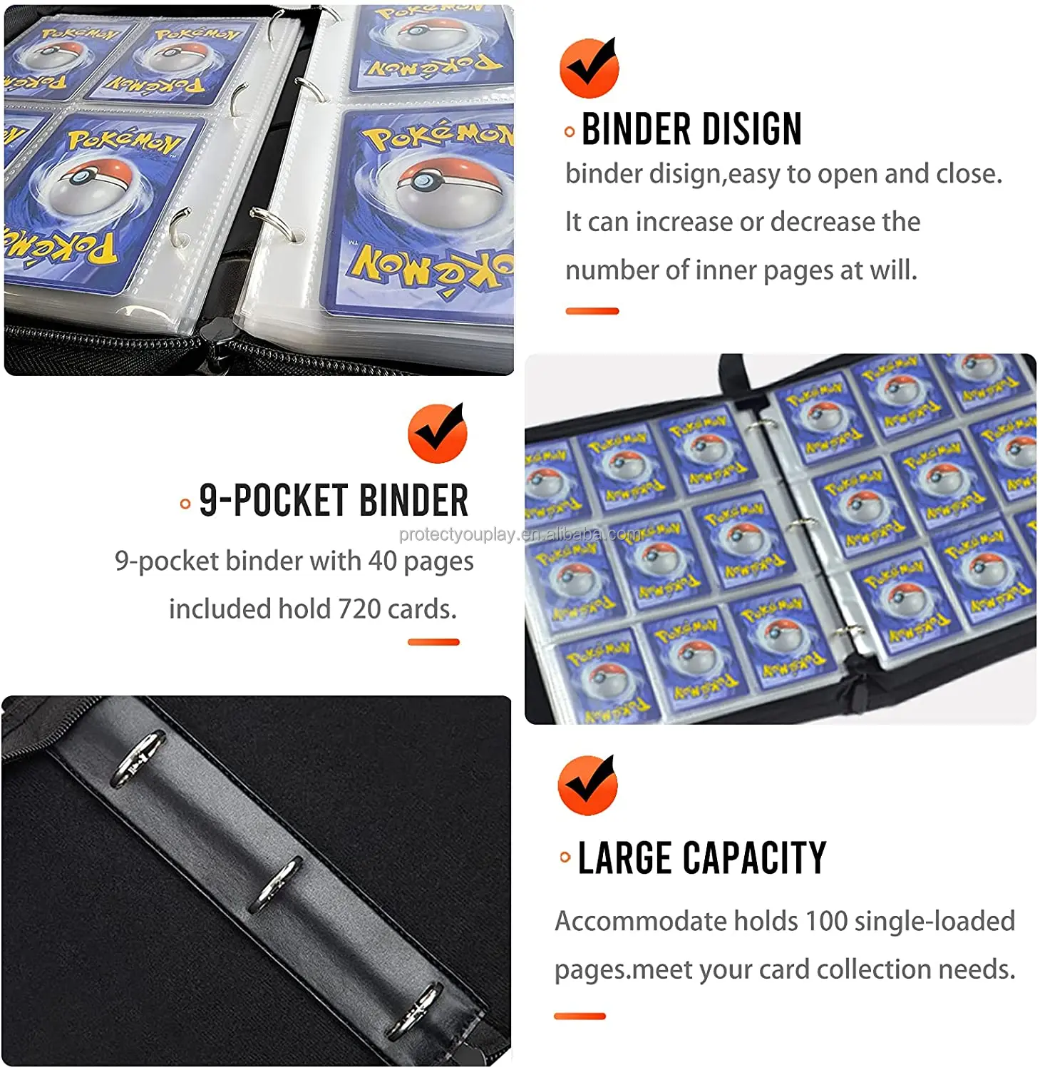 2022 Factory Premium PTCG Map Collection 4 9 12 Pocket Holder Portfolio Binder Trading Card Album Folder