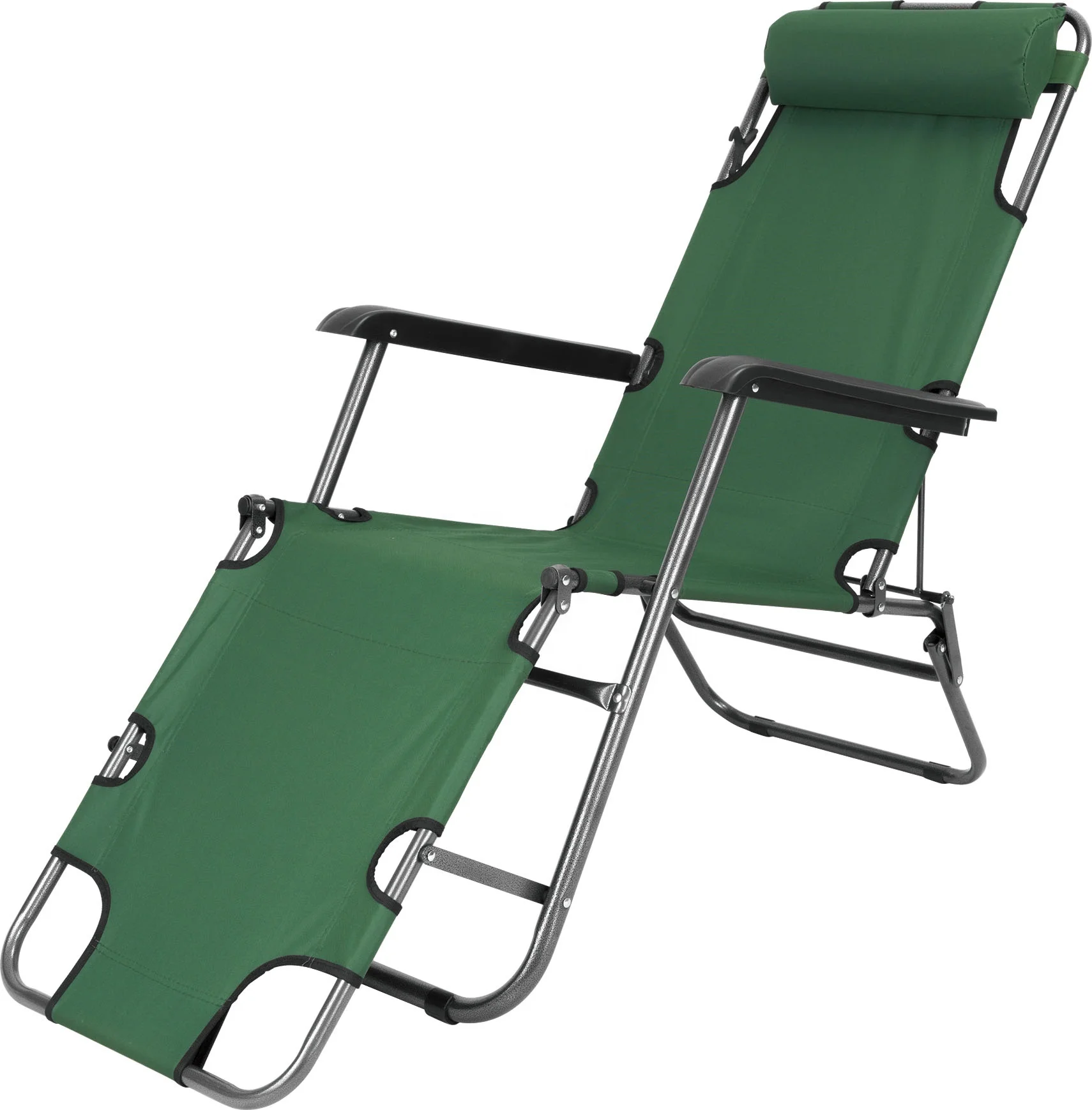 Folding Lounge Chair Portable Adjustable Recliner Sun Lounger Outdoor Garden Reclining Seat