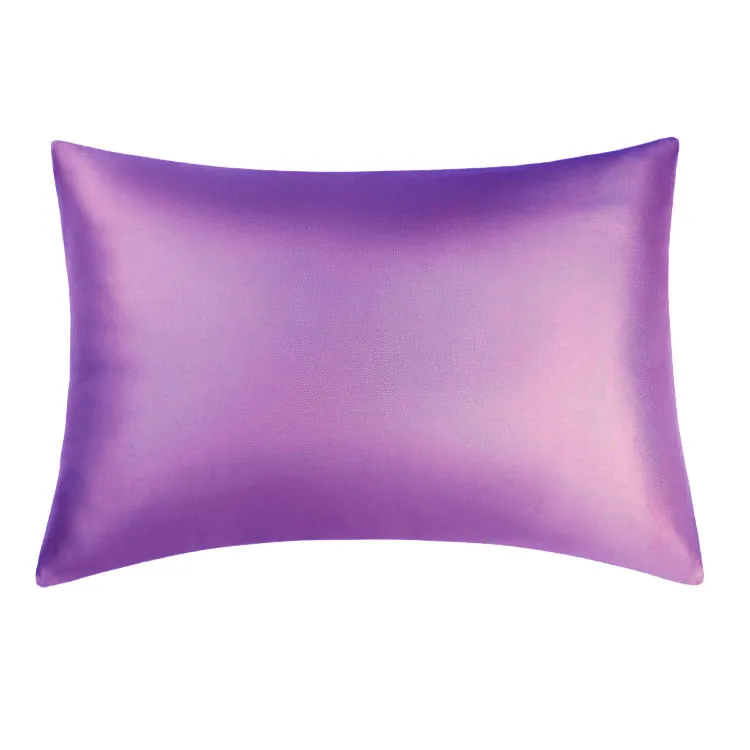 22 mm organic custom embroidered silk pillow case 100% mulberry silk pillowcase Summer Cool Solid Colors  silk pillowcase