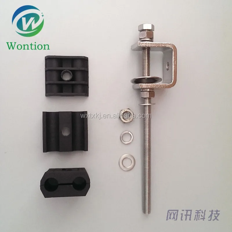 Зажим для кабеля 7/8 дюйма, двойной зажим для волоконно-оптического кабеля/фидерный зажим сквозного типа