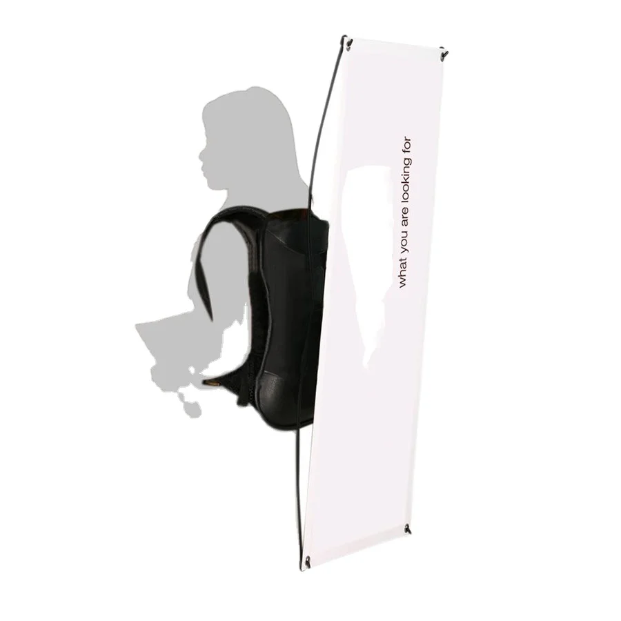 B221 Подставка-баннер для прогулок, рюкзак, флагшток, комплект регулируемых плечевых ремней, Холщовый Рюкзак, прогулочный рекламный щит