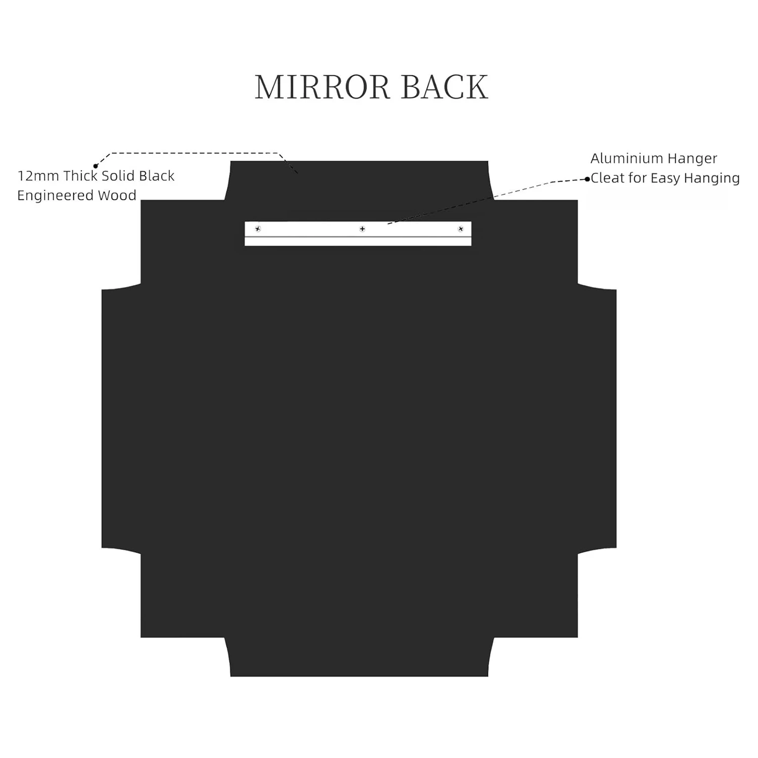 Nordic Luxury Square Gold Framed Beveled Wall Decor Mirror Art Decorative Vanity Mirror