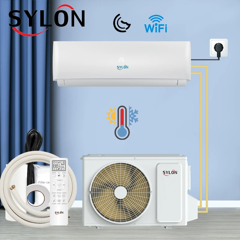 Dc Inverter Wall Split Air Conditioners 12000Btu Cooling R32 Gas Air Codnitioner With Smart Control By Mobile Phone