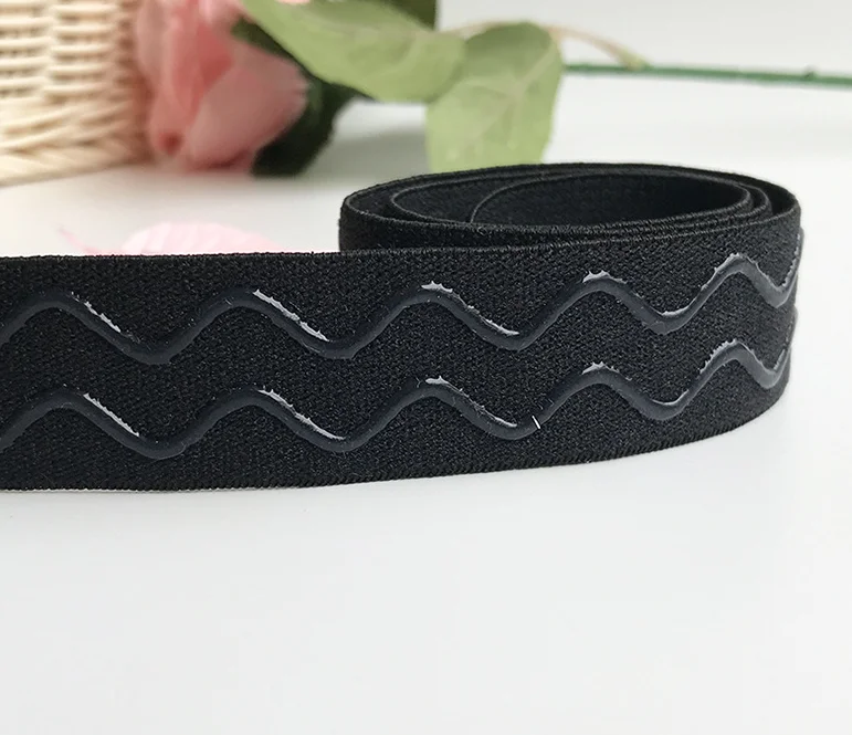 Non-slip Elastic Band Wave Silicone Rubber Webbing Belt DIY Sport Clothes Wrist Guard Sew Accessories