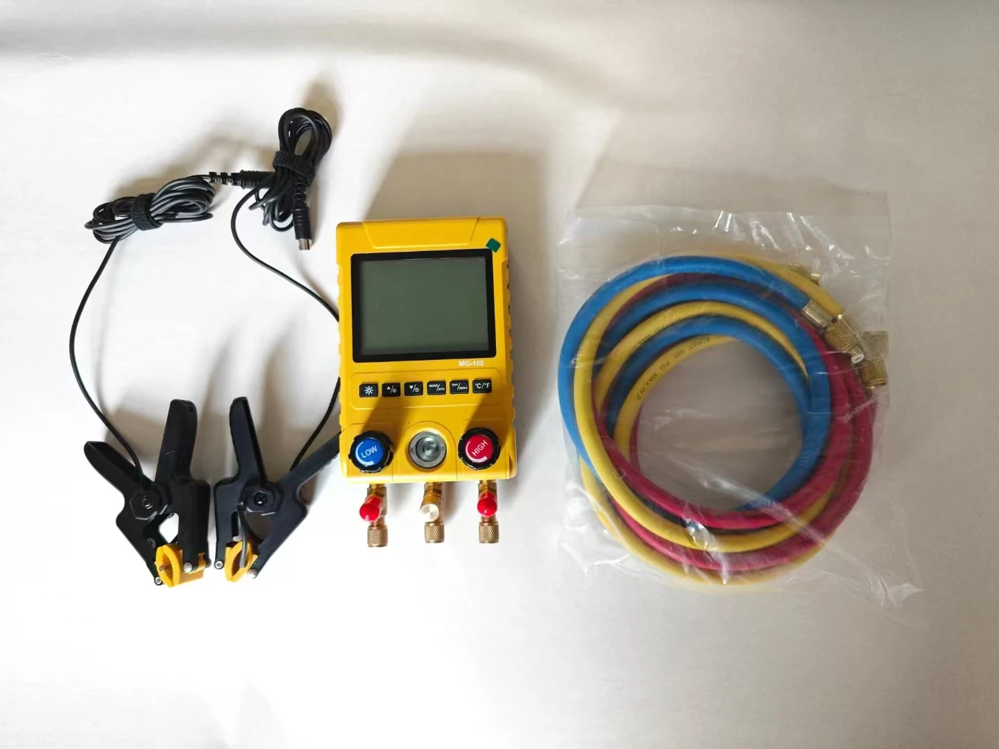 DY517 Refrigerant Digital Manifold Gauge HVAC Vacuum Pressure Temperature Leak Test