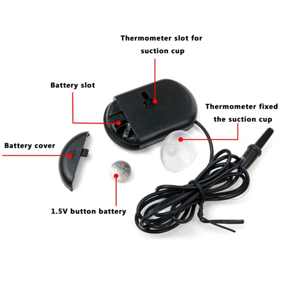 Factory direct sales ST-3 Digital LCD Display Thermometer Temperature Gauge with Sucker for Household Refrigerator Fish Tank