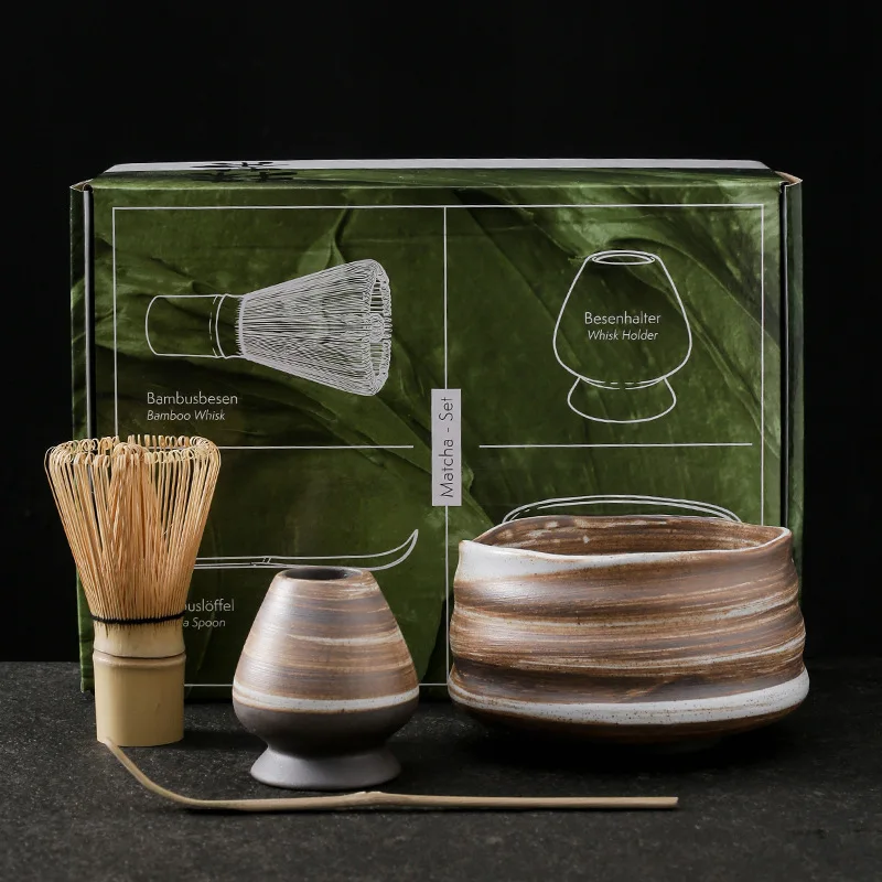 Matcha set Bamboo Whisk for Tea Matcha Traditional Matcha Whisk and Bowl Set