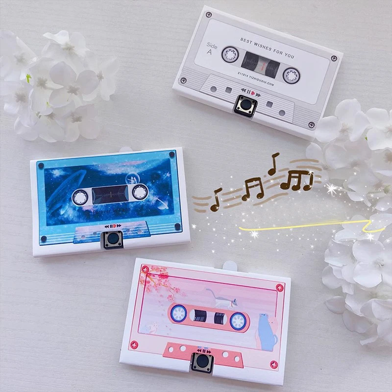 Popular Creative Personality Thank You Cards Blank 60 Seconds Voice Recording Greeting Card For Birthday Gift
