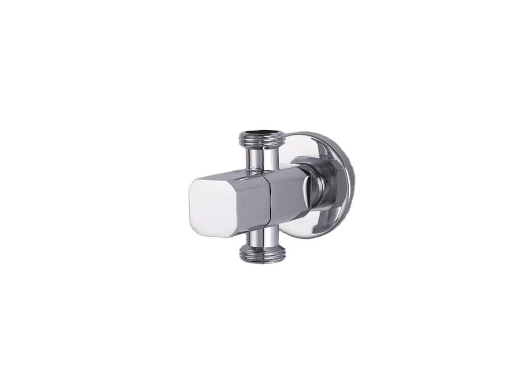 new model Brass toilet adapter Copper angle valve with holder, toilet angle valve made in China