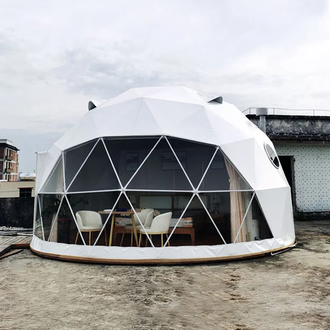 Custom 4m 5m 6m 10m 15m 20m Diameter Outdoor Hotel glamping dome tent winter tent dome outdoor air dome tent