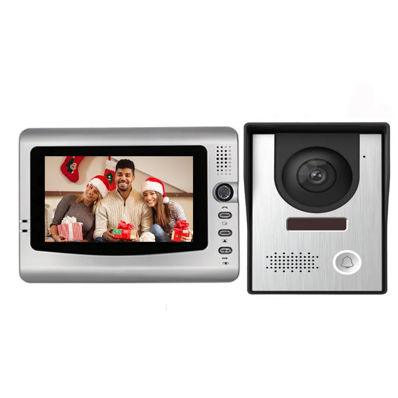 Wired Video Intercom 7' Key Screen Video Door Phone Intercom Access Control System Doorbell Camera Night Vision