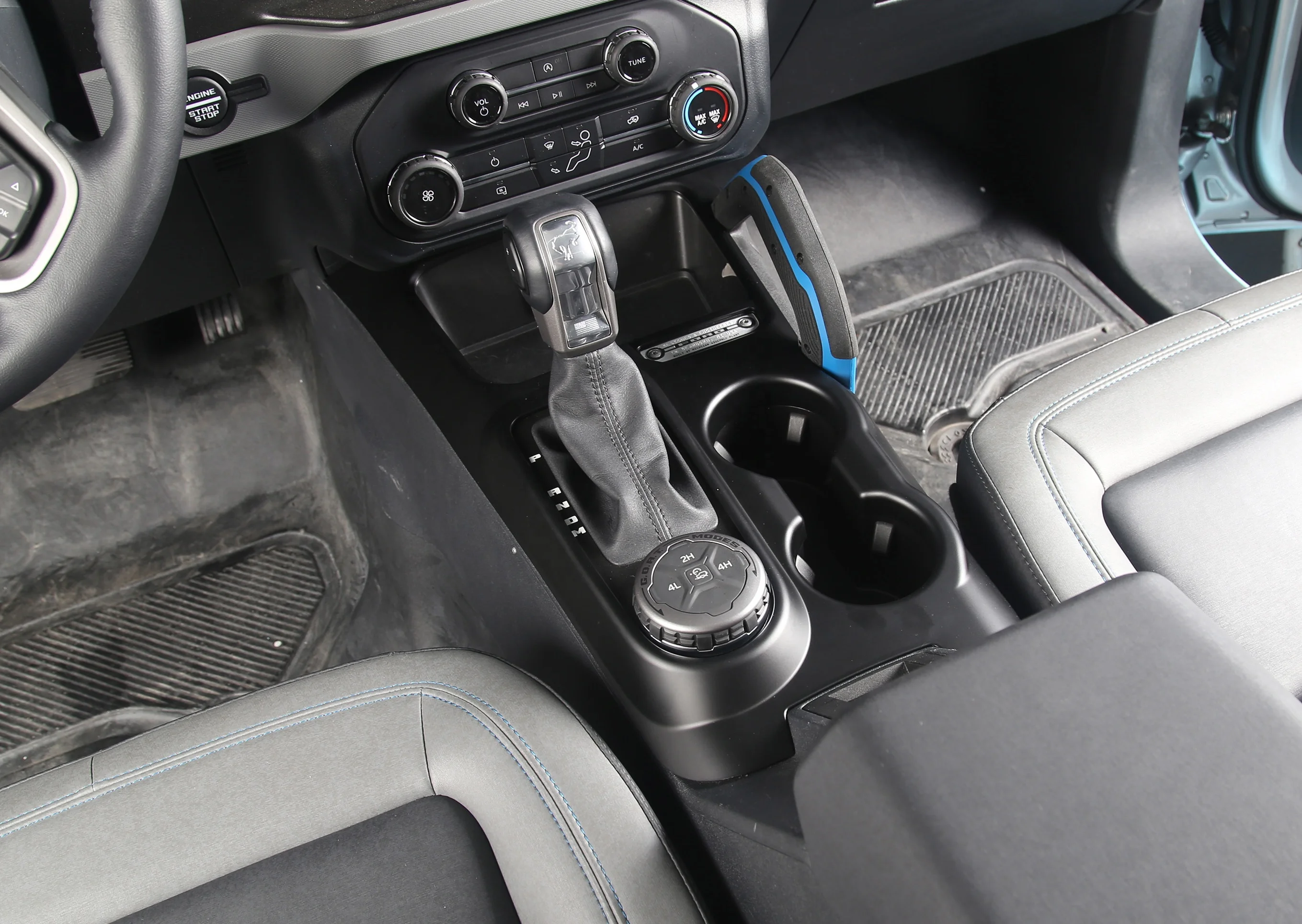 Carbon Style Fiber Gear Shift Panel Trim Cover Sticker Center Console Frame Accessories For Ford Bronco 2021 2022