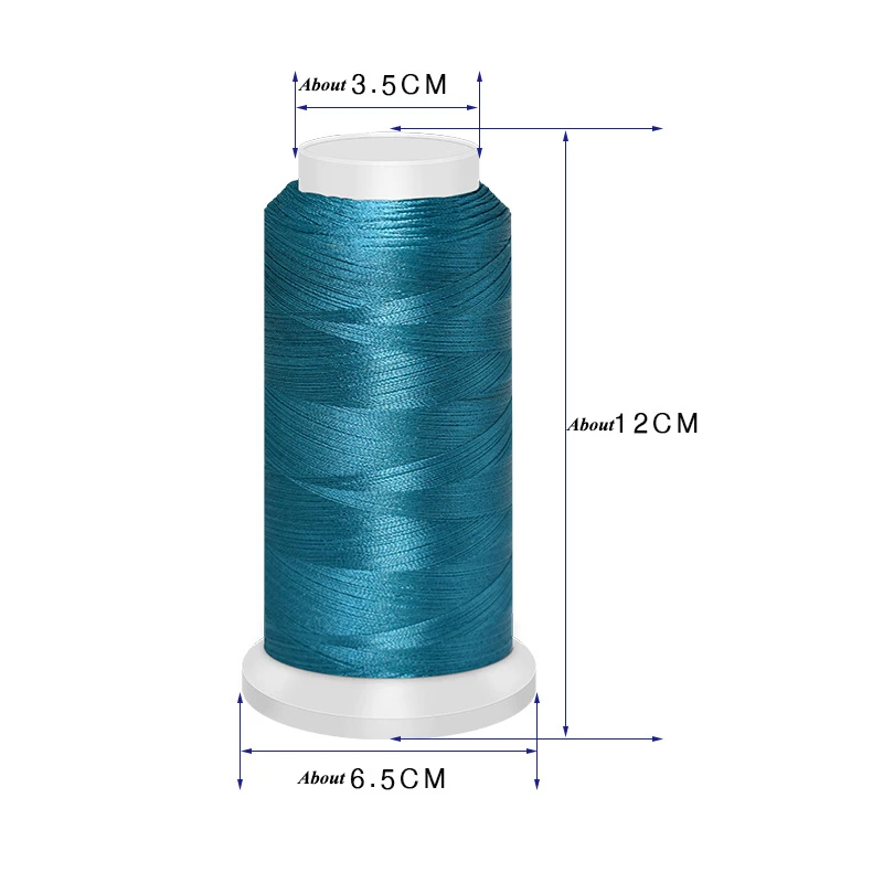 Factory Wholesale hilo para bordar 100% Polyester Fibre 75D/2 108D/2 120D/2 Embroidery Strong High Thread for Machine Embroidery