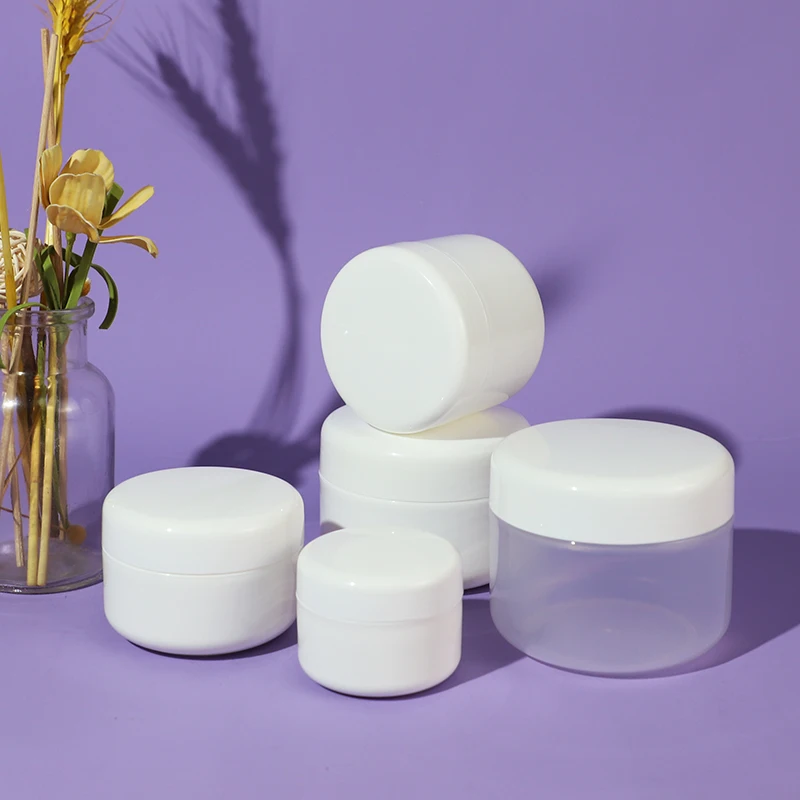 30g 50g 100g 150g 200g 1oz 2oz 4oz empty Double Wall round Face Cream Pp cosmetic Plastic Jar with lid