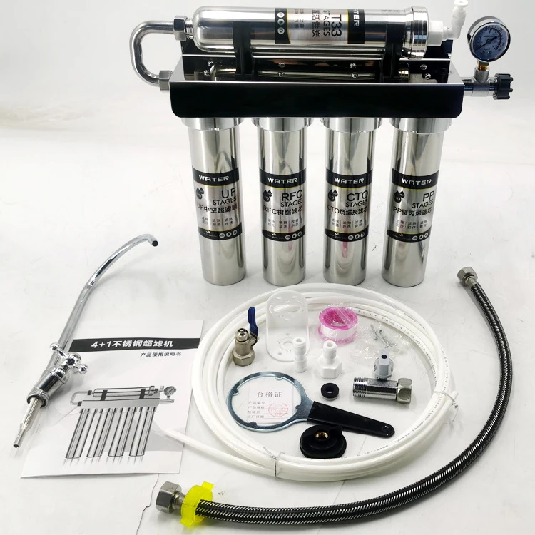 Household Kitchen 304 Stainless Steel 5 Stage Inline Ultra filtration Water Purifier