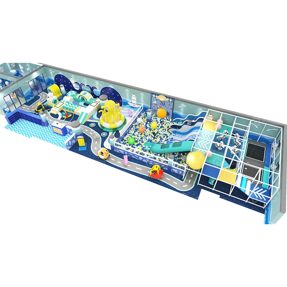 Custom Robot Theme Indoor Playground Sand Playground Slide for Kids