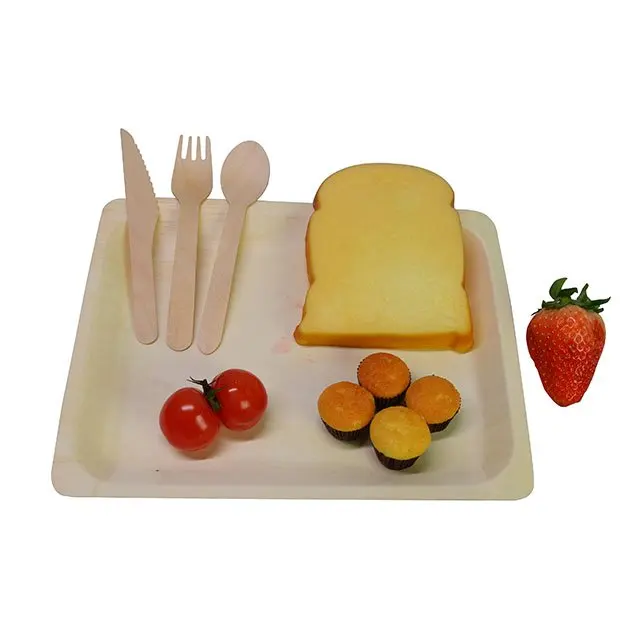Dinner Set   Bamboo Plates Wooden Plates Disposable wooden plates cutlery