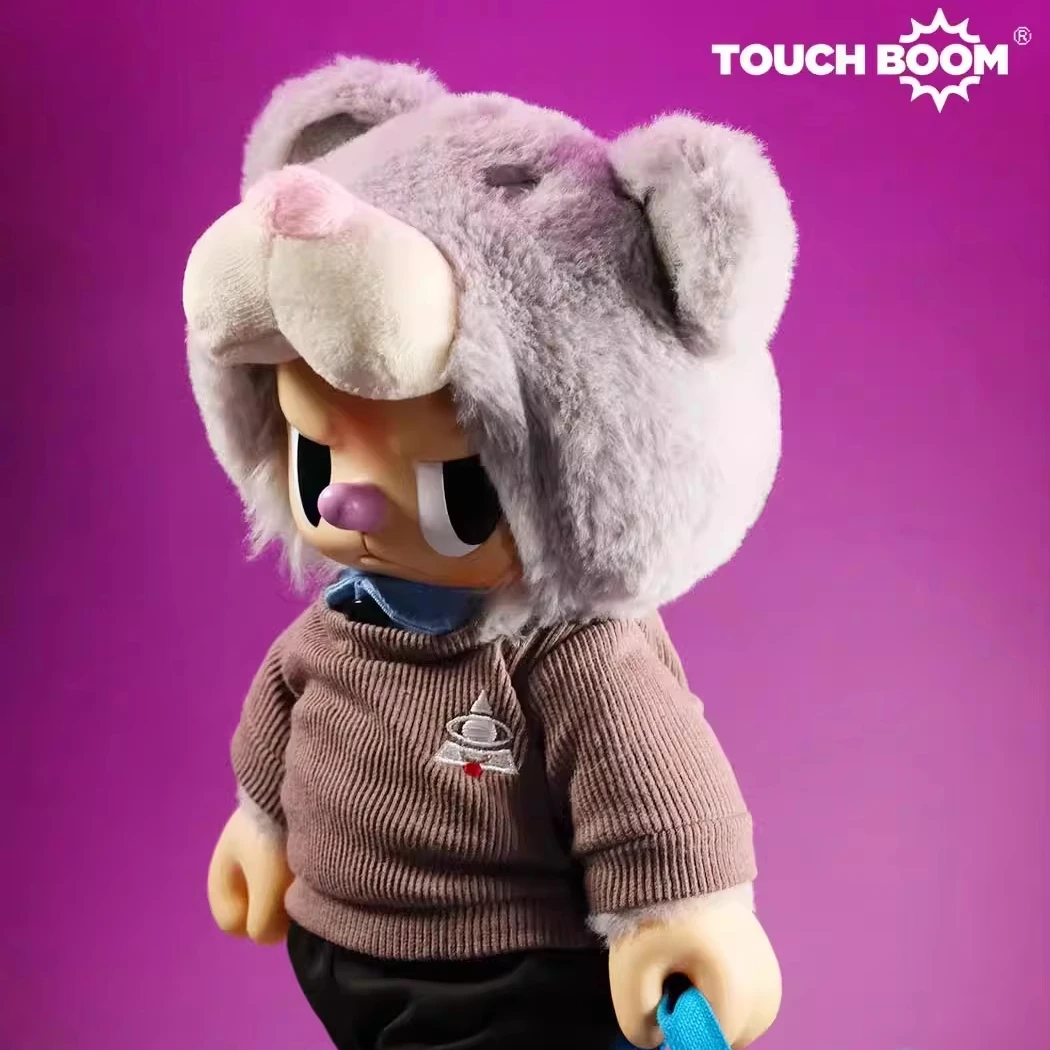 TOUCH BOOM Einstein Rebellious Bear Plush Doll Trendy Play Toy for Collection