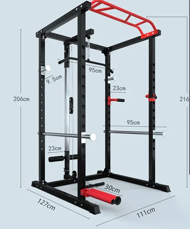 Smith machine gym squat rack bench press and squat rack multi functional trainer squat rack for home use