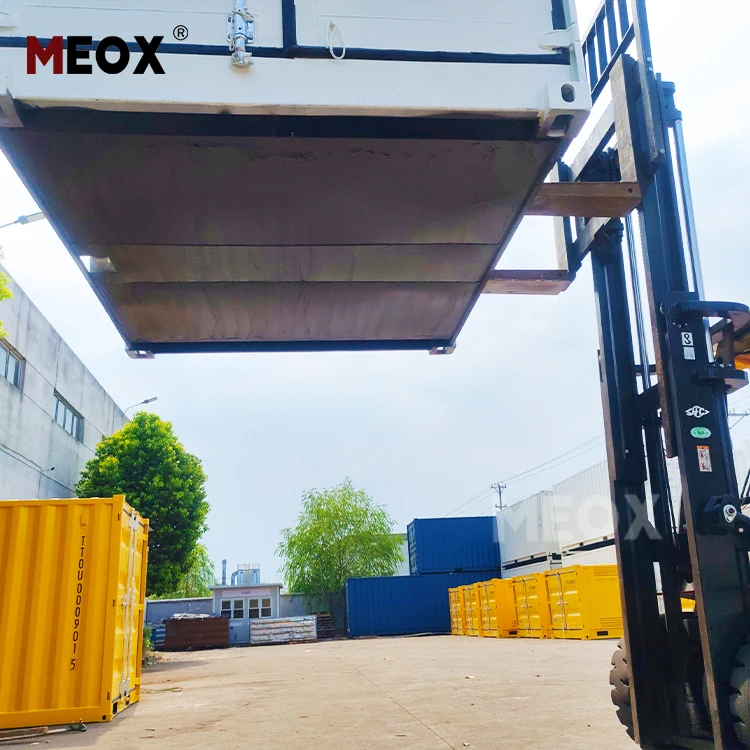 MEOX Custom 8ft 9ft 10ft Cheap Price Transporting Open Side Warehouse Dangerous Goods Storage Shipping Container with Doors