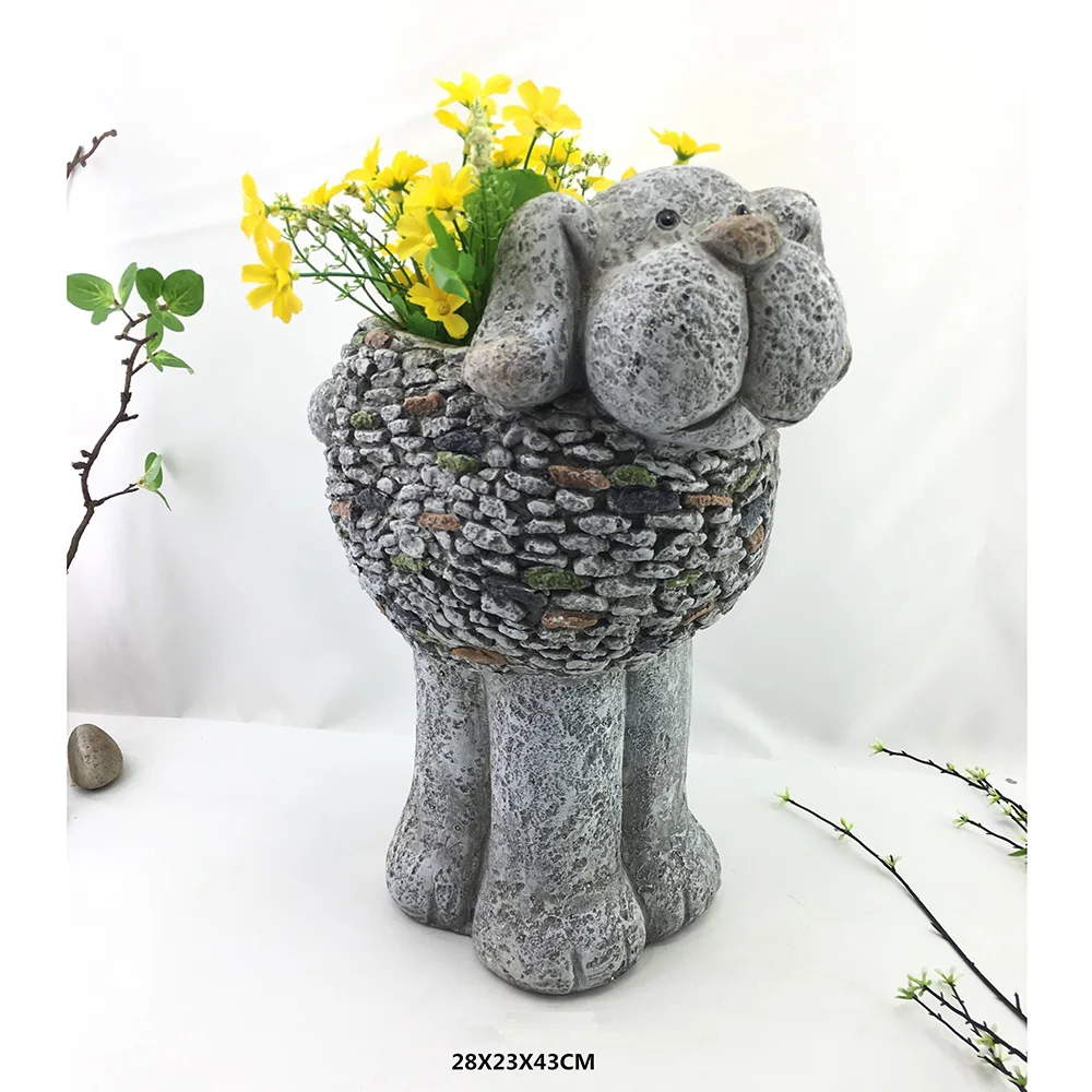 Outdoor Planters Modern Decorative Lion Head Planter
