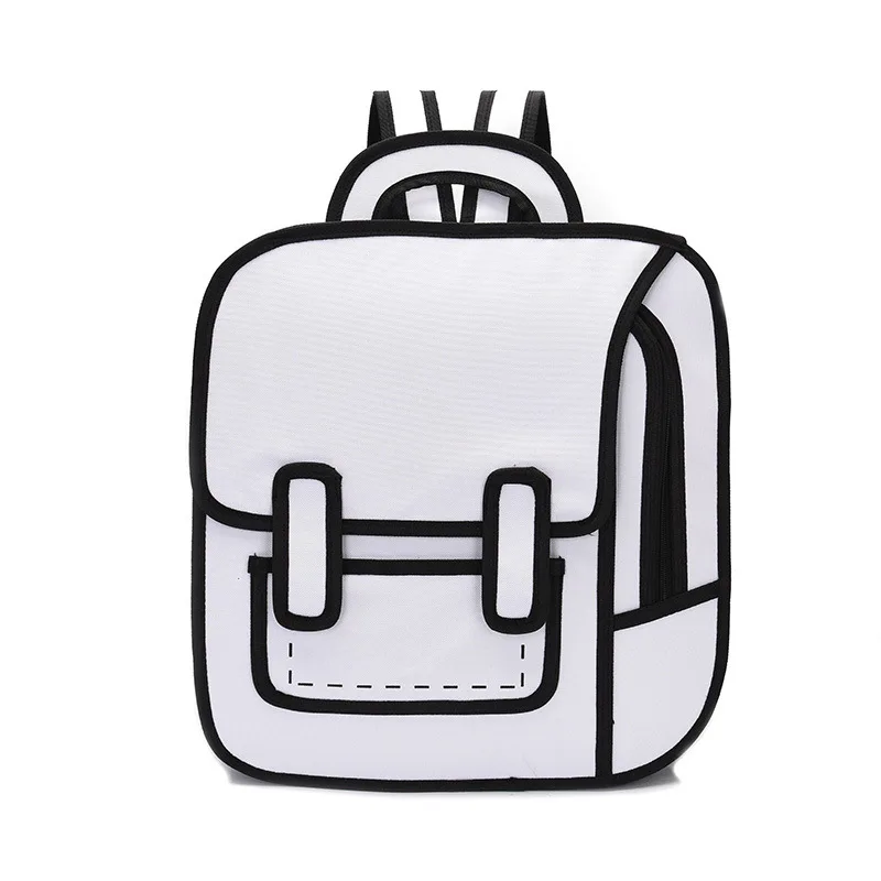 2020 New Fashion Unisex backpack 2D drawing back packs women cartoon comics bag 3D schoolbag college travel bags for girls