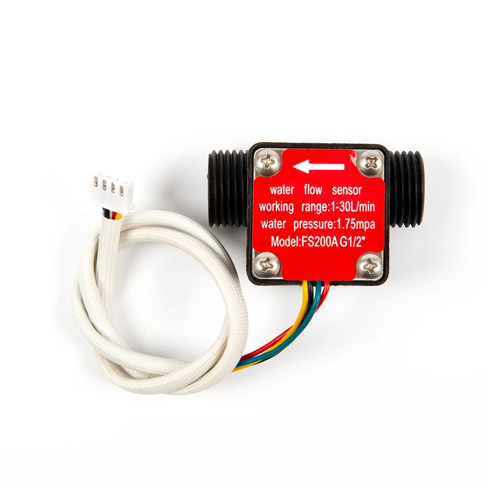 Water Flow Sensor Flowmeter 1.75Mpa Automatic Water Dispenser Flow Sensor G1/2 Thread 1-30L/Min FS200A YF-G21