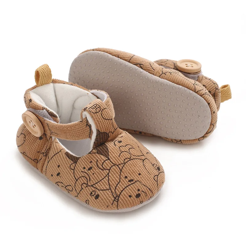 Cozy adorable pretty playful soft cottony durable sturdy snug baby winter shoes toddler infant warm shoes for 0-1 years old