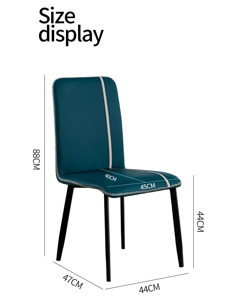 Modern Upholstered Factory Dining Chairs Leather High Back Coffee Chairs for Dining Room PU Leather Dining Restaurant Chair