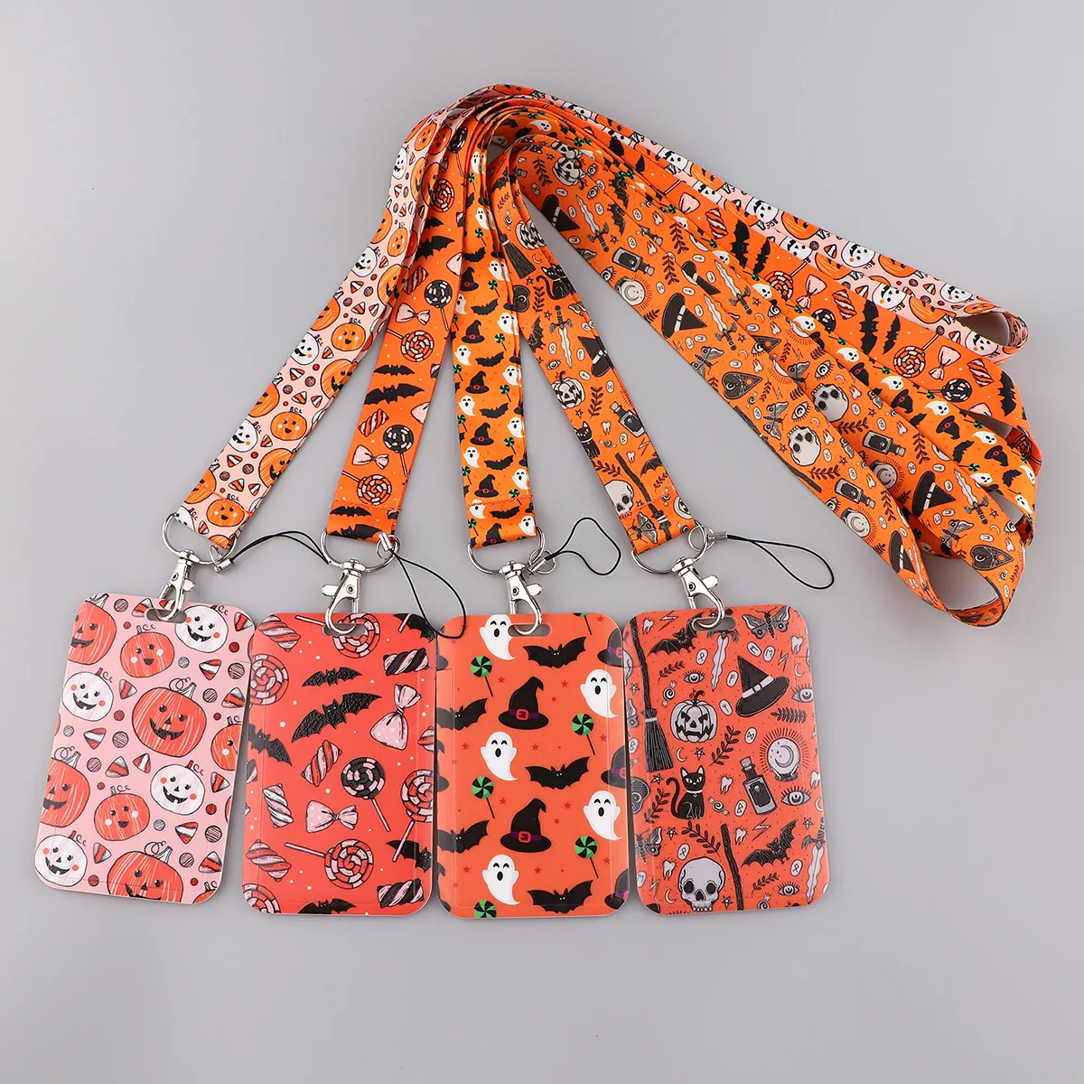 Wholesale Christmas Halloween Ghost Pumpkin Head Children Trick or Treat Lanyard Mobile Phone Lanyard Keychain Lanyard