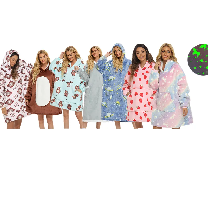 Offer OEM ODM Label Size Color Pattern Dropshipping MOQ 1 Piece Sample Service Hoodie Blanket