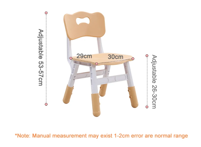 Adjustable Kid Chairs Indoor 3 Level Adjustable Suitable for Children Age 2-6 Maximum Load-Bearing 220LBS Suitable for  Child