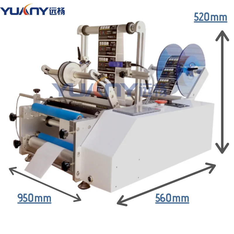 Small Desktop Semi Automatic Spirits Wine Tin Cans Jar Round Bottles Sticker Labeling Applicator Machine