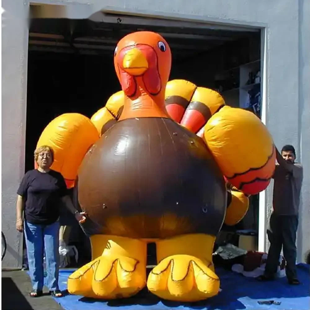 wholesale Giant Vivid Inflatable Turkey Inflatable Ostrich Mascot Model Blow Up Animal Balloon For Thanksgiving Decoration