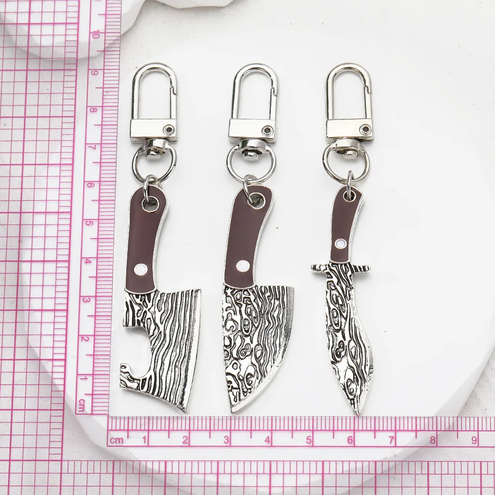 Halloween Vintage Simulation Alloy Chopper Dagger Pendant Spooky Fun Jewelry Accessories Keychain