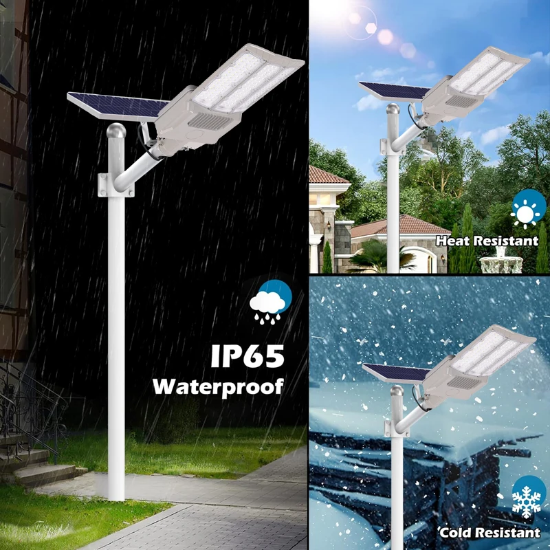 New Outdoor Lighting Waterproof 400w Three-Sided Solar Led Street Light With Polysilicon Solar Panel